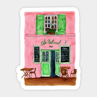 Pink Cafe - Paris Sticker